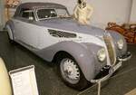 BMW 328 Cabrio, Baujahr 1939, 4-Takt-Motor mit 1971ccm und 80PS, Vmax.145Km/h, Fahrzeugmuseum Suhl, April 2025