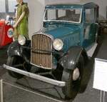 BMW 3/20PS, Kleinwagen, Baujahr 1933, 4-Takt-Motor, 782ccm, 20PS, Vmax.80Km/h, Fahrzeugmuseum Suhl, April 2025
