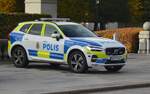 Volvo Streifenwagen der Polizei Stockholm am 27.10.