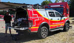 =Ford Ranger vom DRK OV NEUHOF als Einsatzfahrzeug fr die DRK-Drohnenstaffel, steht auf dem Ausstellungsgelnde anl.