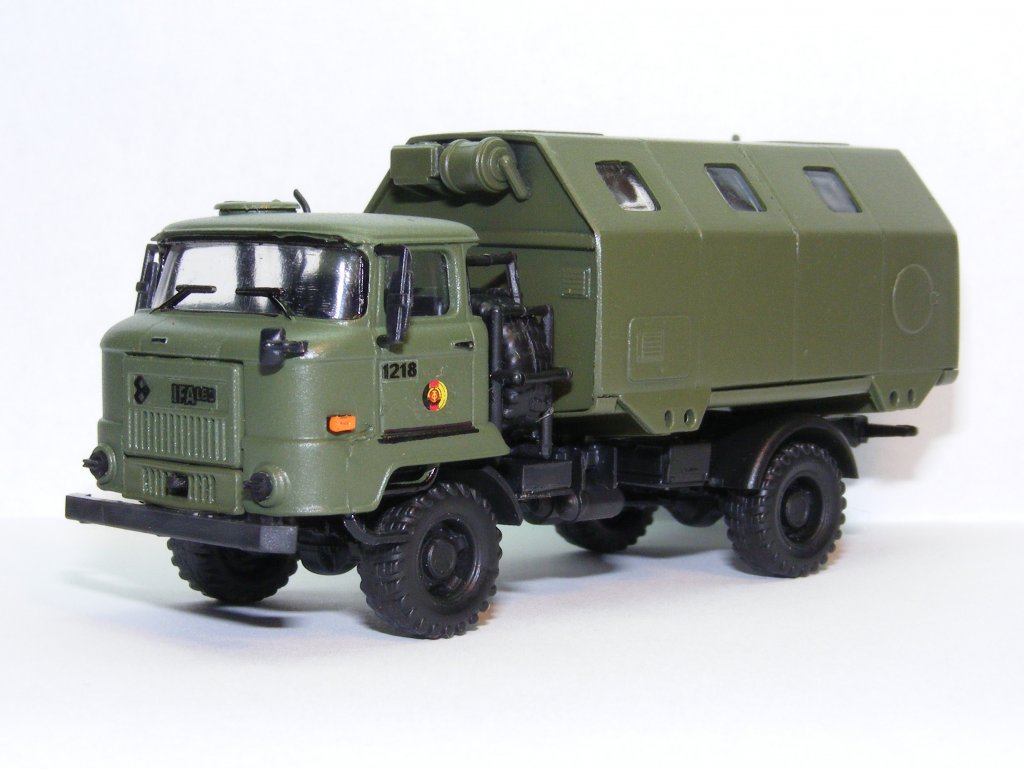1/87 NVA IFA L60 AC1-N mit Leicht Absetzbaren Koffer der 2. Grenklasse (LAK II).Modellhersteller dieses Bausatzes ist unbekannt. Vertrieb ber RK Modelle, MAC, u.s.w.