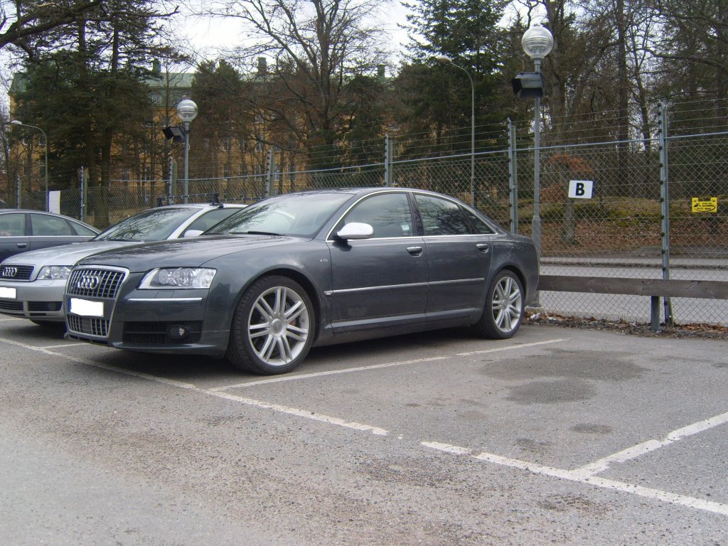 Audi S8 D3. Stockholm Schweden. Am 10.04.2008