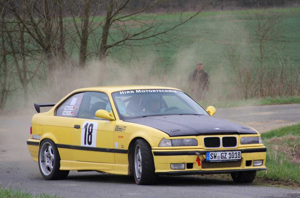 BMW M3 E36 WP1 der Rally Sonnefeld (AMC Hohe Alitz) am 20.04.2013. (Peter Wald/ Michael Wald/ 18)
