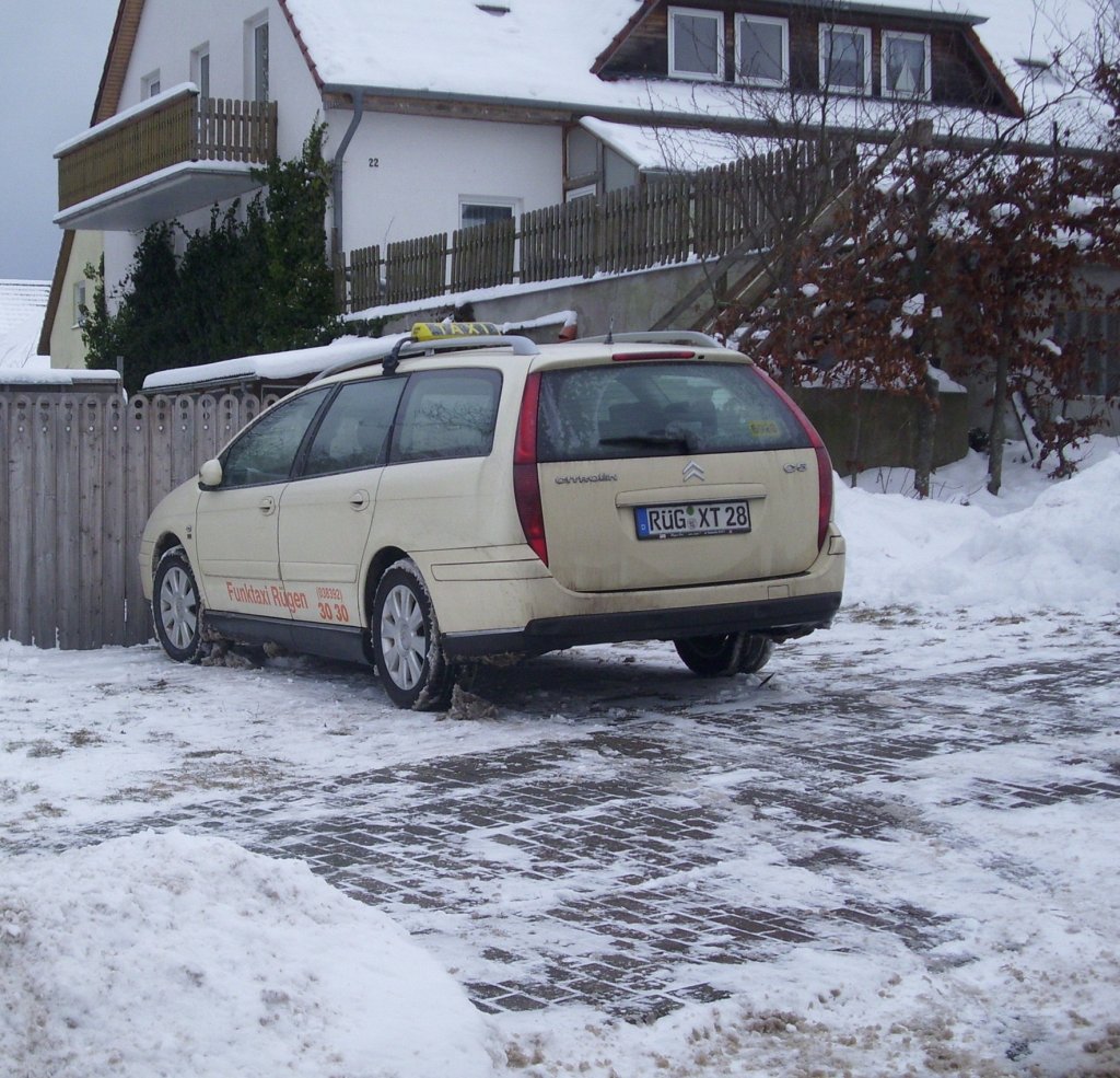 Citroen Taxi in Sassnitz am 16.02.2012