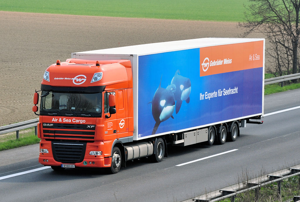 DAF XF  Air & Sea Cargo  - auf der A61 bei Rheinbach 14.04.2010