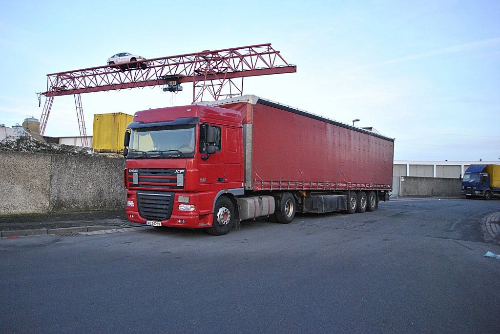 DAF XF Sattelzug, am 16.01.2011 in Lehrte.