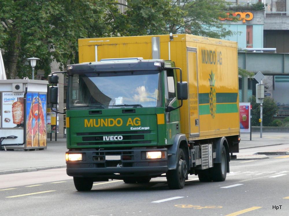 Ein IVECO EuroCargo unterwegs in der Stadt Zug am 20.08.2010