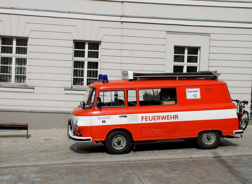Ein Mannschaftswagen der Freiwillige Feuerwehr Zeulenroda. Foto 30.04.2012