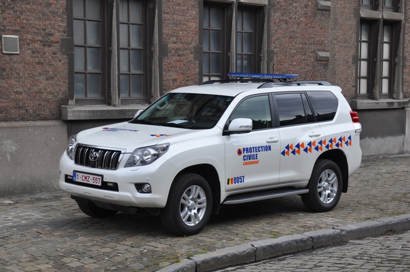 Einsatzleitwagen Toyota Land Cruiser der Belgischen Zivilschutz Standort Libramont, Aufnahme am 21.07.2012 in Brussel nach Anlass des Nationalfeiertags 