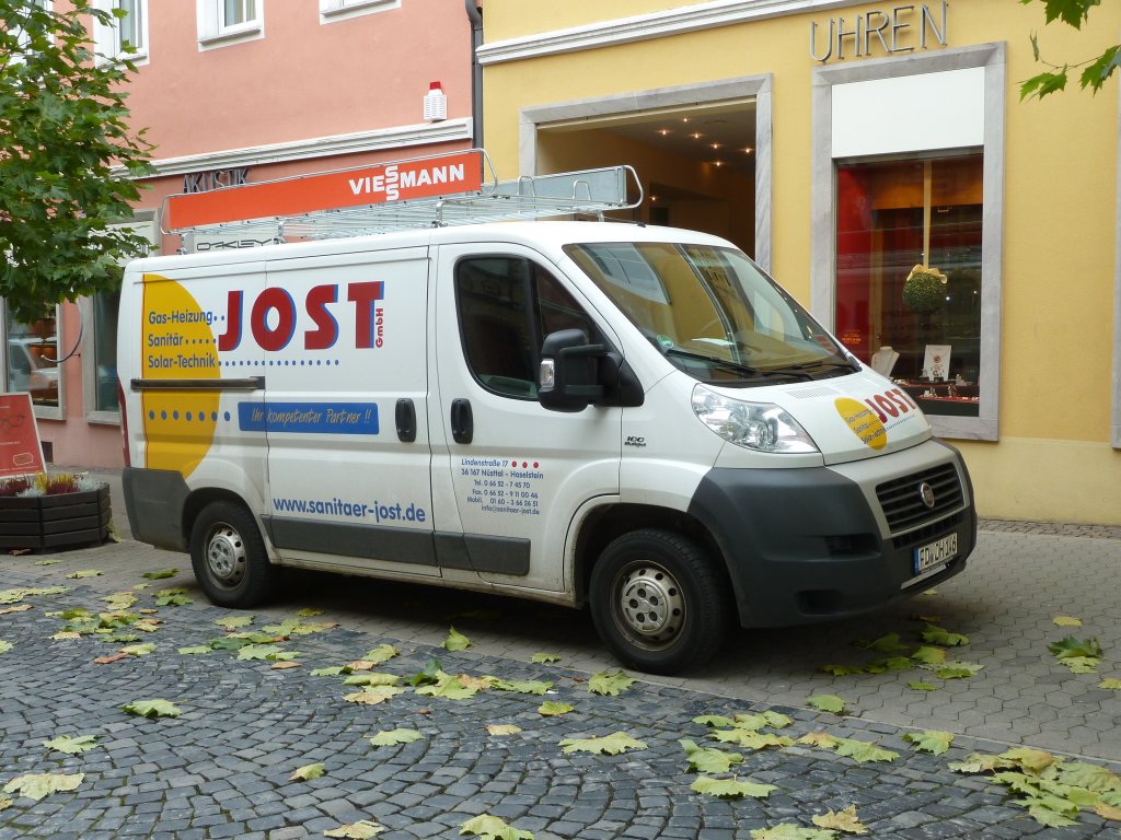 Fiat Ducato der Firma JOST steht in 36088 Hnfeld, Oktober 2010