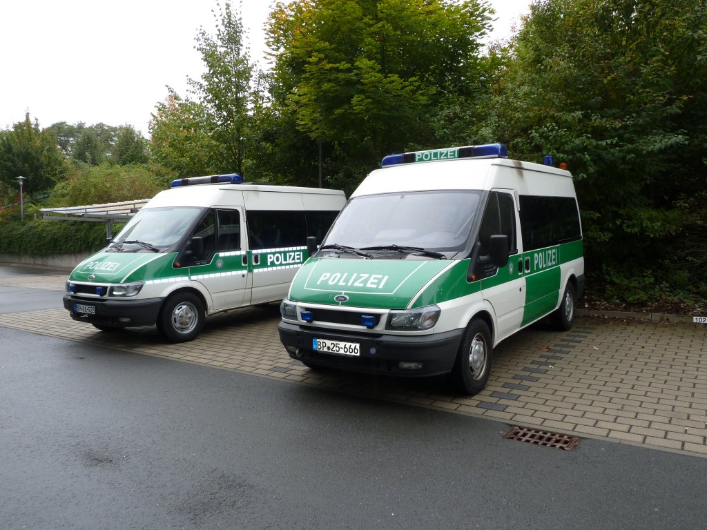 Ford Transit als Einsatzfahrzeuge der Bundespolizei in Jena, Oktober 2010

