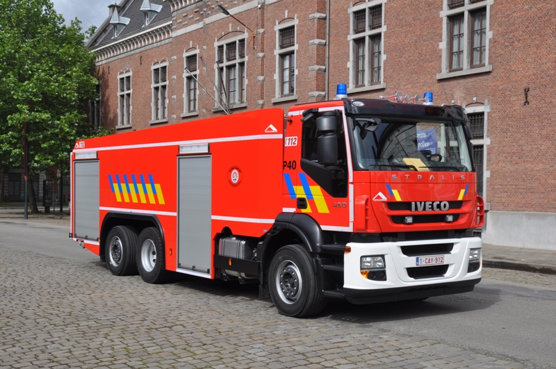 GTLF 15.000 Iveco Stralis AD260 545 6x2*4 Aufbau Plastisol & Vanassche Feuerwehr Brussel, am 21.07.2012 in Brussel 

