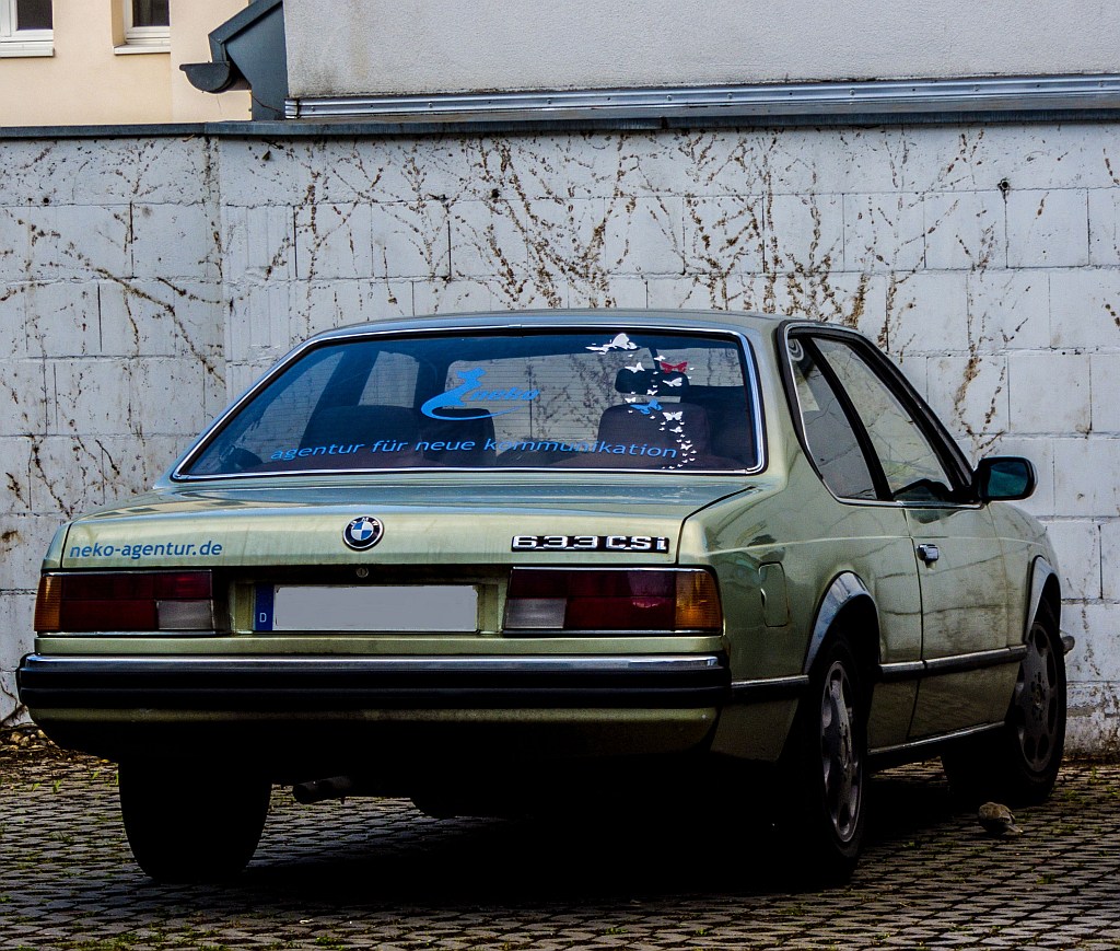 Heck eines BMW 635 CSI. Fotograf: 10.10.2012.