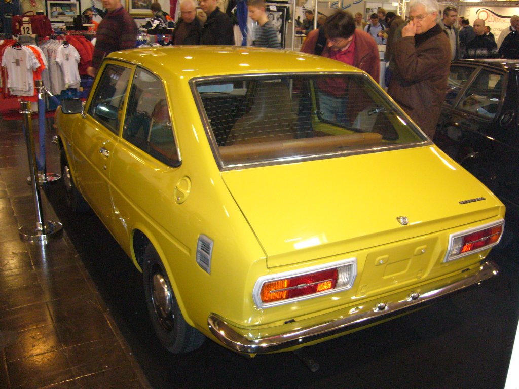 Heckansicht eines Toyota 1000. Baujahr 1974-1978. Technoclassica 27.03.2008.
