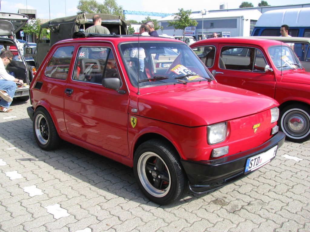 Kleinwagen FIAT 126 aus dem Landkreis Stade (STD), gesehen beim Oldtimer-Event des TV Nord, Hamburg [16.09.2012]