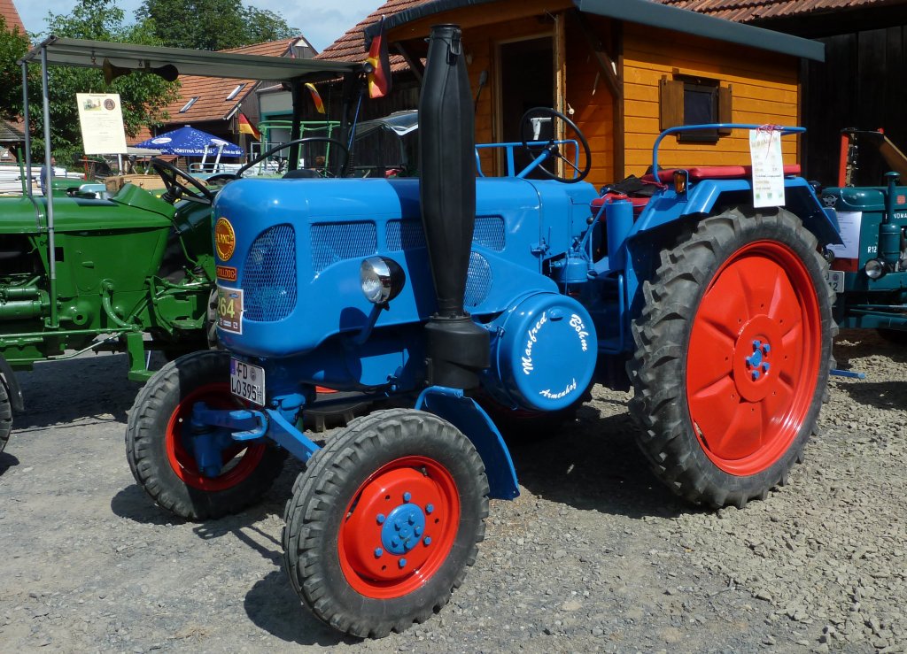 Lanz ausgestellt anl. Ortsjubilum  850 Jahre Bckels  in 36100 Petersberg-Bckels, August 2010