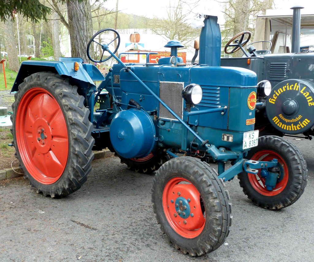 Lanz ist Gast bei der Oldtimerausstellung der Traktor-Oldtimer-Freunde Wiershausen, April 2012 