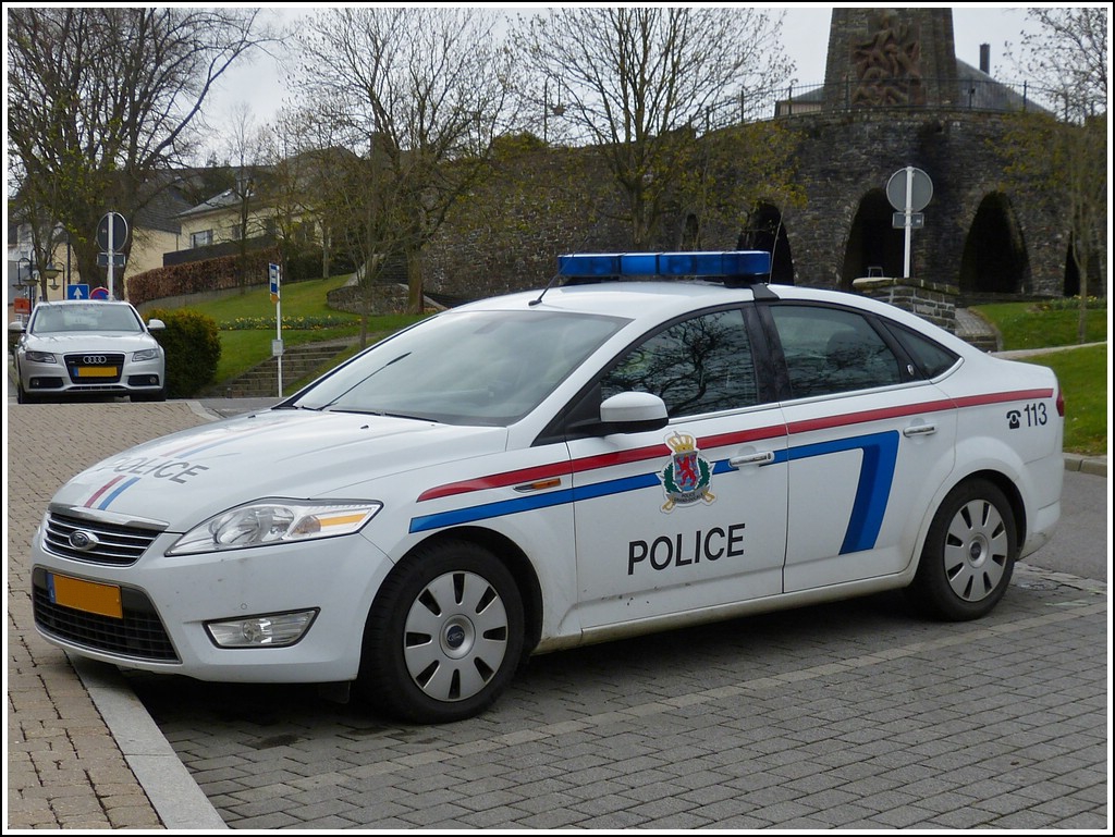 Luxemburger Polizeifaahrzeug auf dem Chip festgehalten im April 2012.