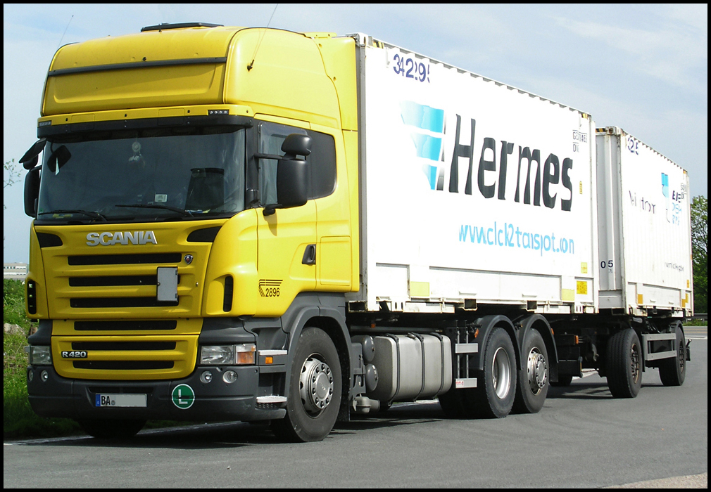Mai 2012 /  Hermes der Gtterbote  - hier in Form eines Scania R 420 Hngerzuges..