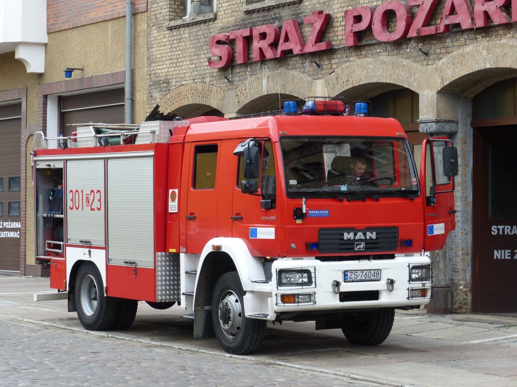 MAN Feuerwehrfahrzeug in Szscecin am 11.5.2013 (fr Tipps zur genaueren Einsortierung bin ich dankbar)