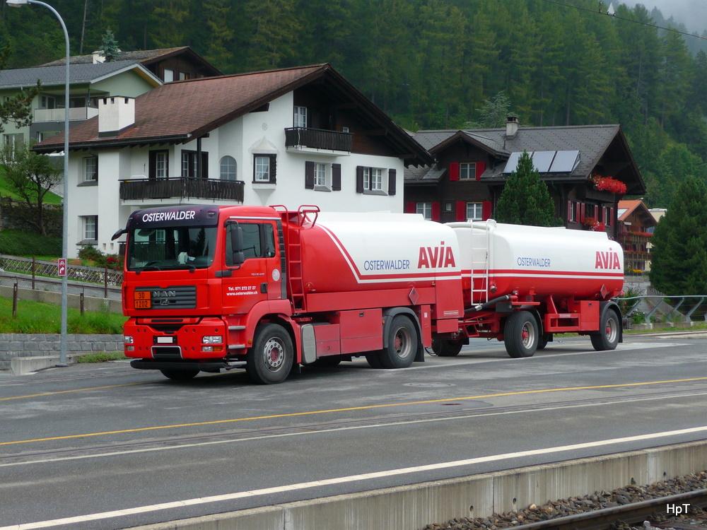 MAN TAG 18.440 Benzintransporter unterwegs in Disentis am 17.09.2010