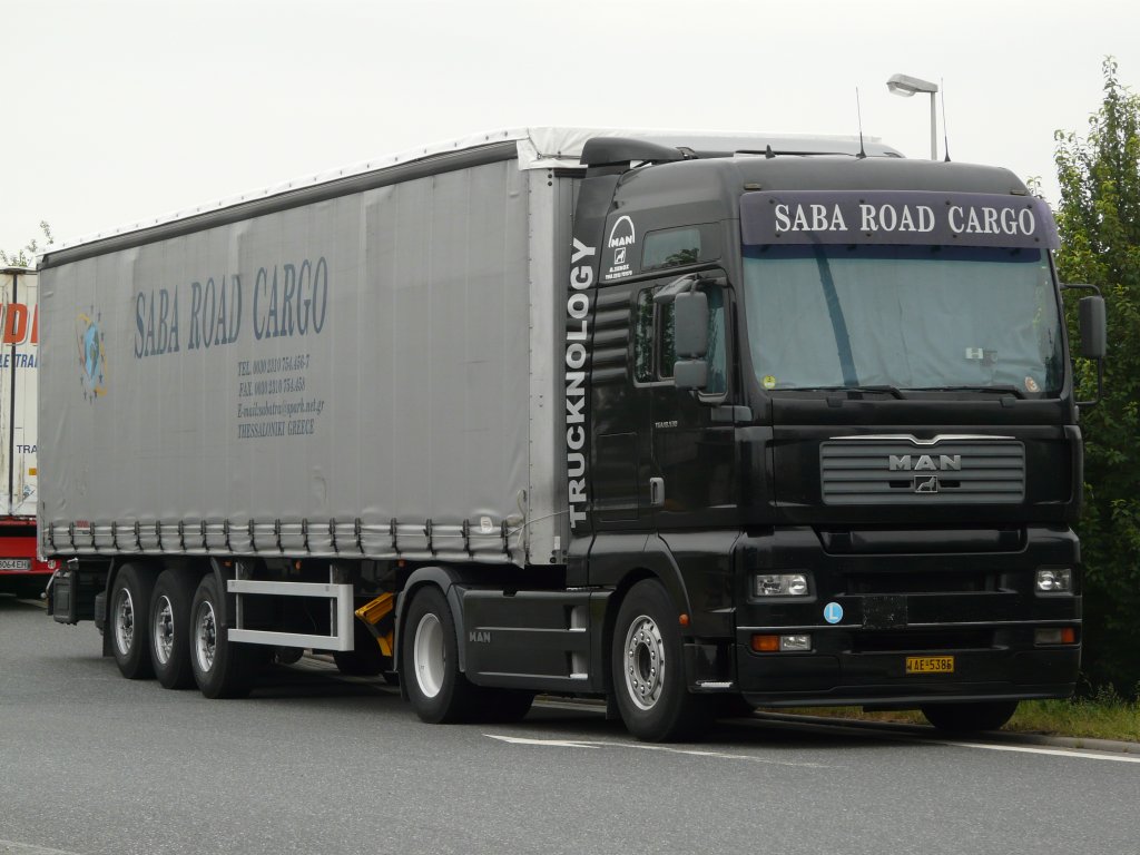 MAN TGA 18.530  Saba Road Cargo  aus Griechenland, Hilpoltstein, 02.06.2011