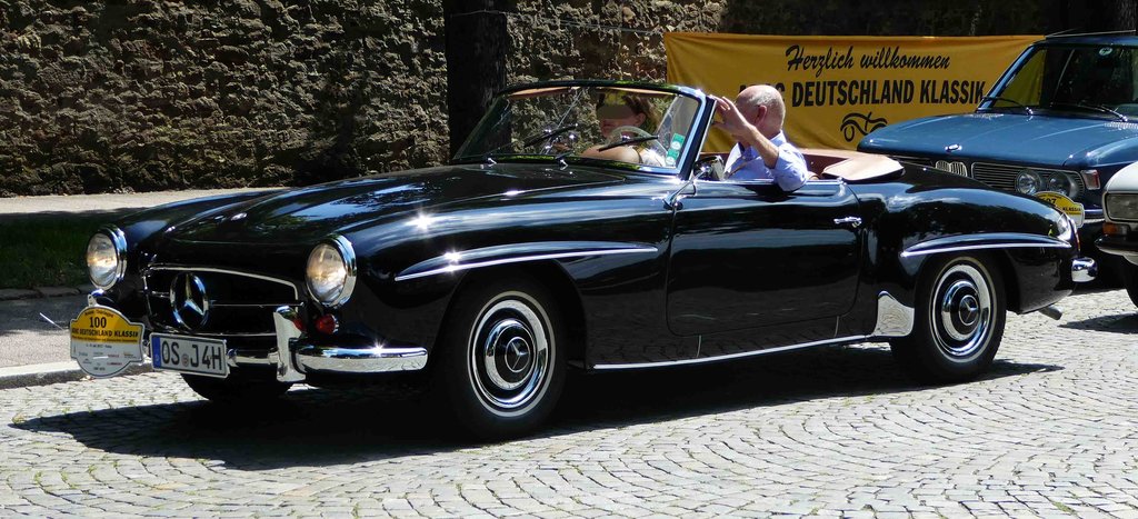 =MB 190 SL Cabrio, Bj. 1960,  steht anl. der ADAC Deutschland Klassik 2017 in Fulda, Juli 2017