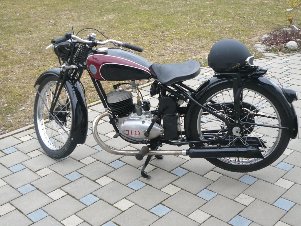 Meine Hecker K 125 mit Jlo-Motor, Baujahr 1948. Foto vom 11.03.2011.