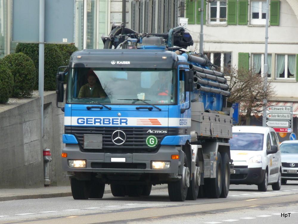 Mercedes Actros unterwegs in Aarwangen am 25.03.2010