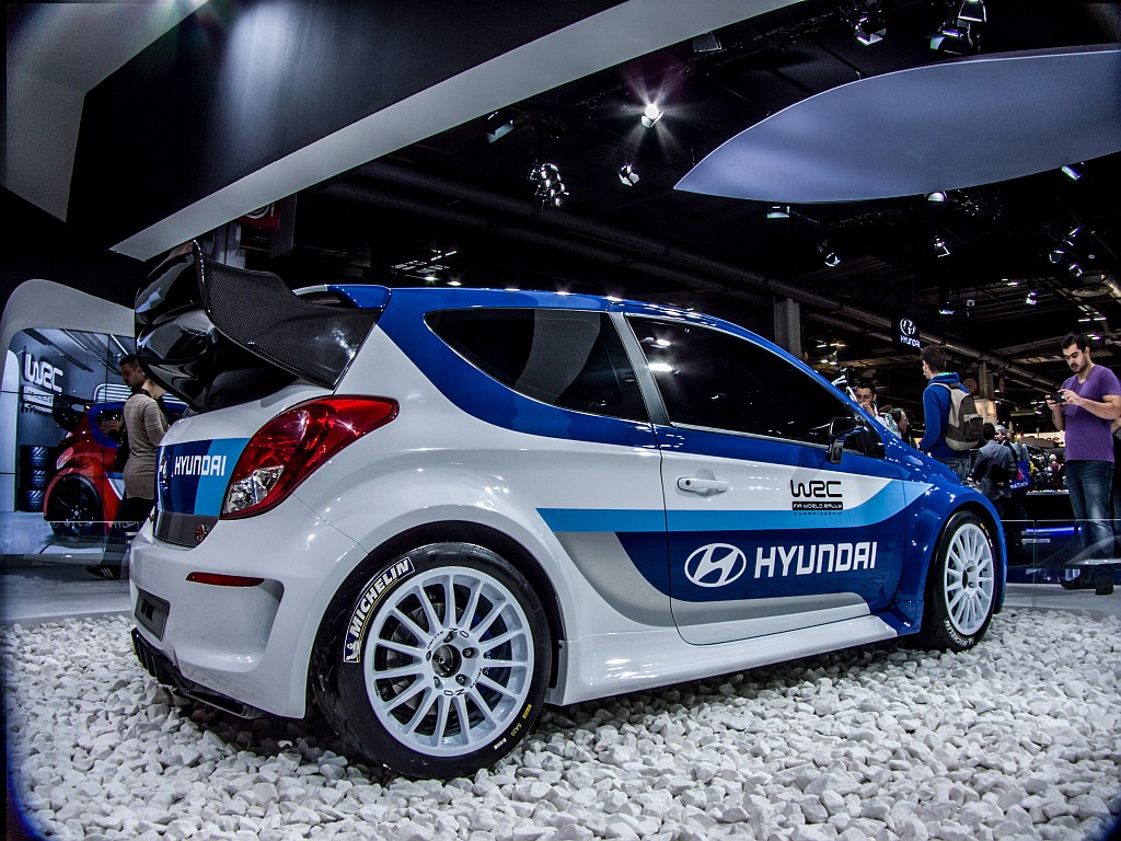 Mit diesem i20 plant Hyundai das Wiederkommen ins WRC. (Automesse Paris 11.10.2012)