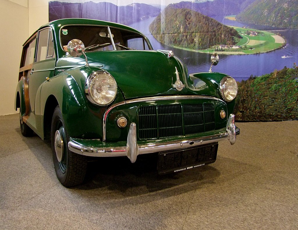 Morris Minor; Modell: Traveller; 803ccm; 30PS; Bj.1955; wurde bei der 14.Rieder-Automesse zur Schau gestellt; 120204