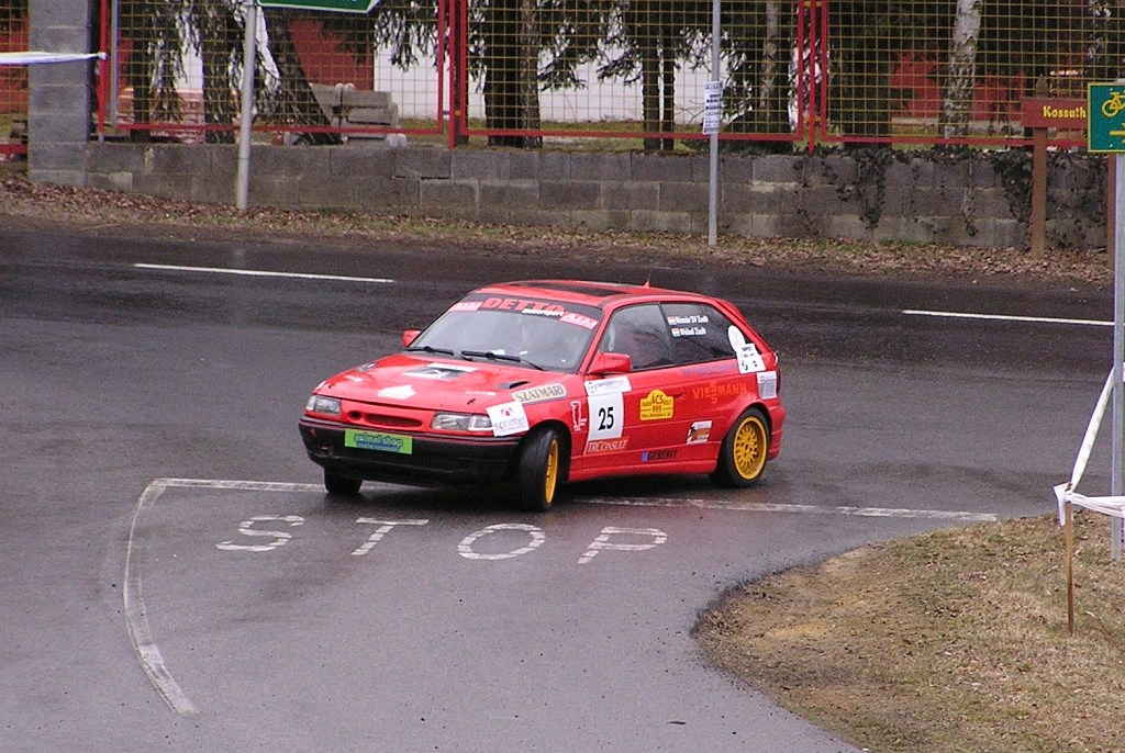 Opel Astra F, gesehen auf dem (Amateur) Rallye Sprint, bei Abaliget (11.03.2012).