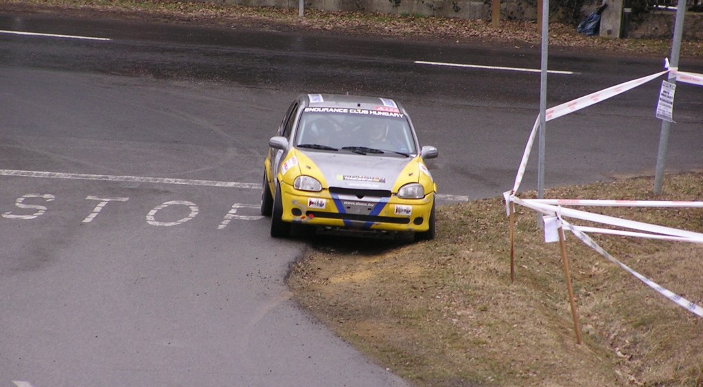 Opel Corsa, gesehen auf dem (Amateur) Rallye Sprint, bei Abaliget (11.03.2012).