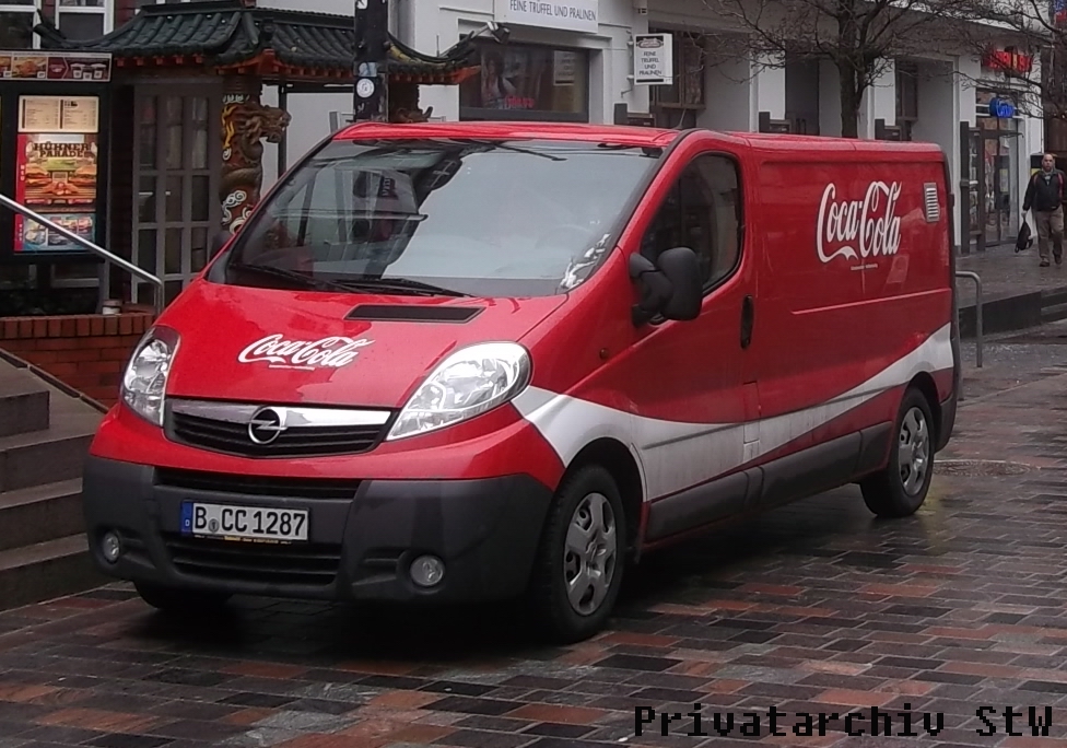 Opel Vivaro TDCI von ''Coca-Cola'' in Rostock am 21.2.2012