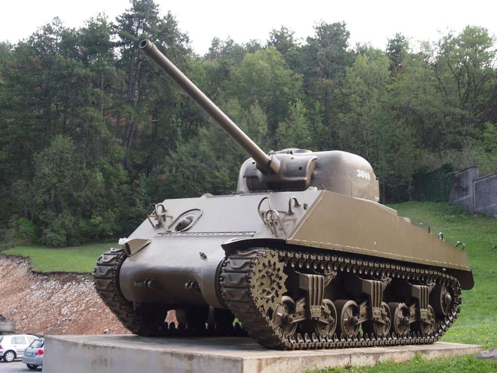 Panzer Sherman M4 A3 in Slowenisch Militärmuseum Pivka. 2012:09:27