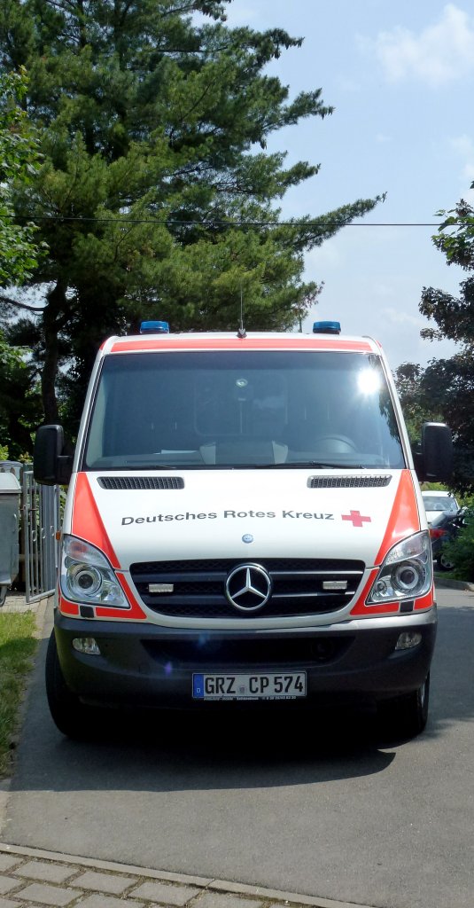 Rettungswagen RTW DRK Zeulenroda. Foto 06.07.13