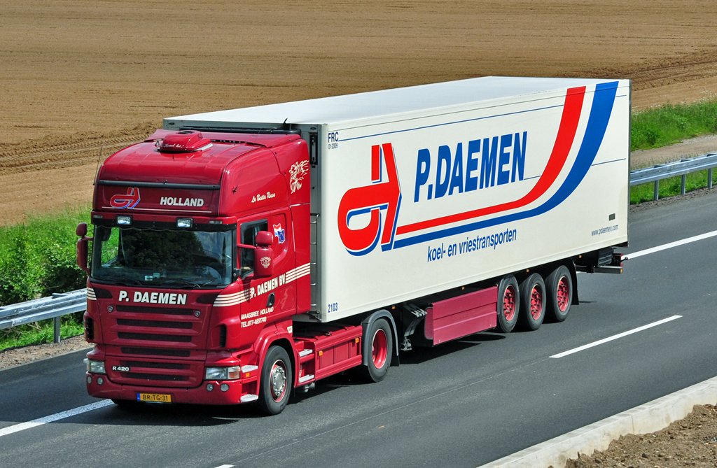 Scania R 420  P. Daemen  A61 bei Heimerzheim - 29.05.2010