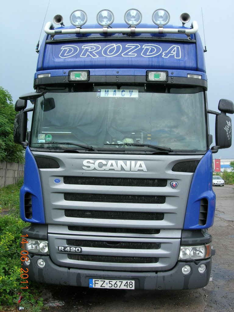 SCANIA R420 von DROZDA Trans., 14.06.2011, Gorzow Wielkopolski (Polen)