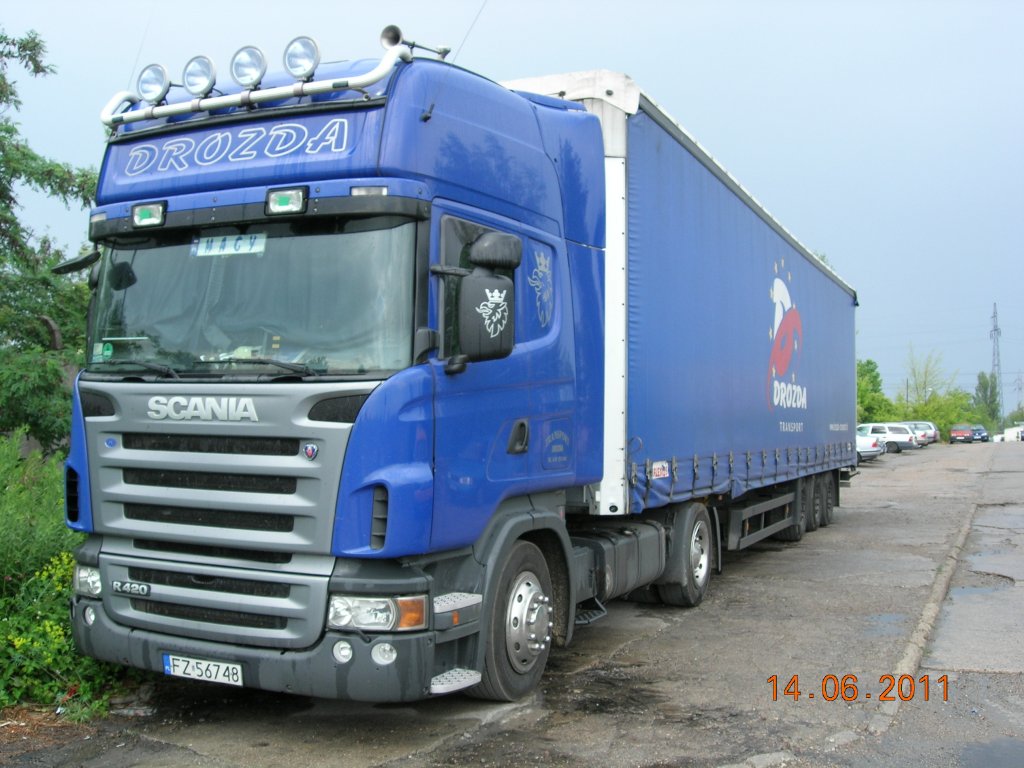 SCANIA R420 von DROZDA Trans, 14.06.2011, Gorzow Wielkopolski (Polen)
