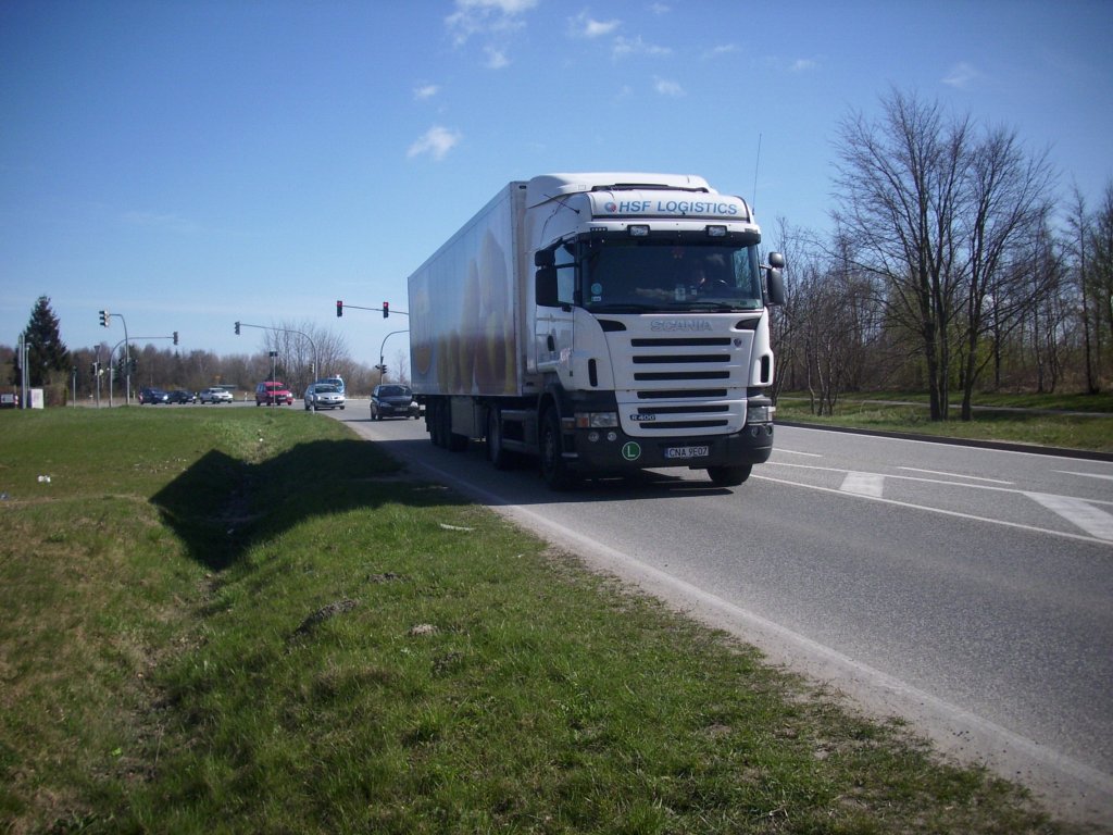 Scania Sattelzug in Sassnitz am 16.04.2012