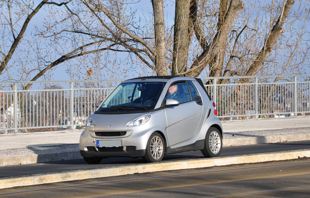 Smart auf der Kennedybrcke in Bonn - 10.01.2011