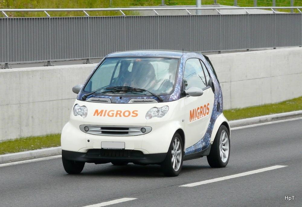 Smart mit Werbung unterwegs in Wieden-Heinrti am 29.05.2010