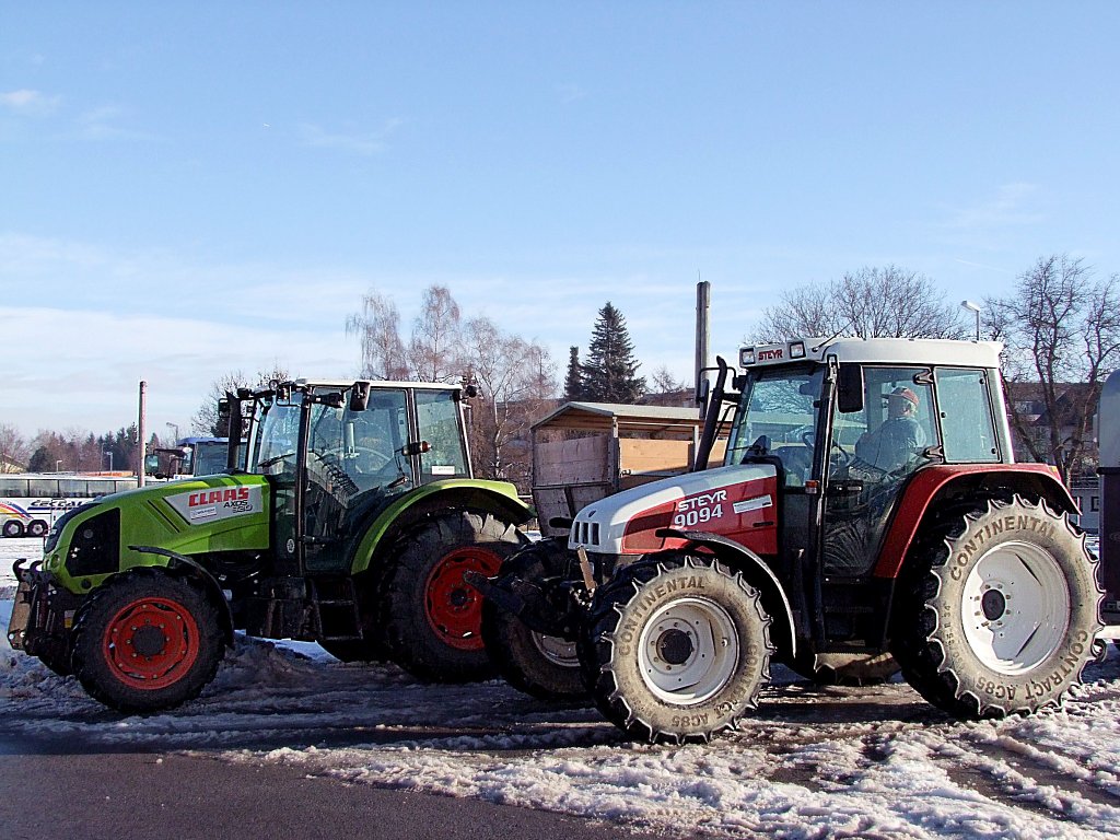 STEYR9094 (~95PS) contra CLAAS AXOS320 (~84PS);101221