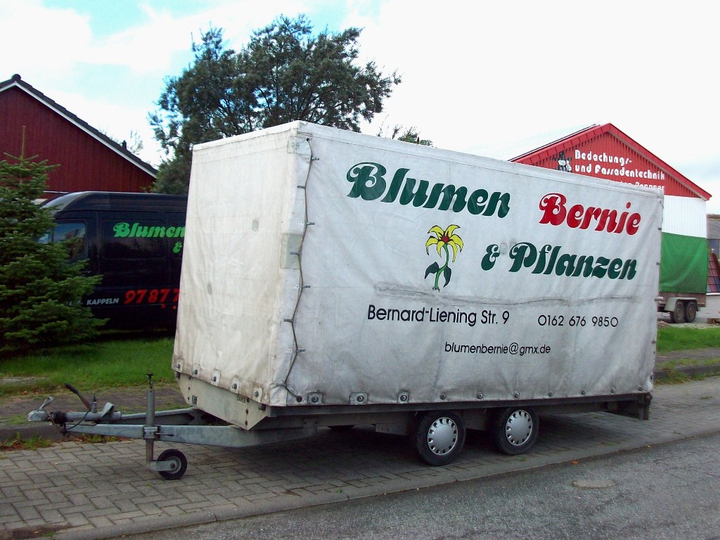 Tandem Anhnger Blumen & Pflanzen BERNIE Pritsche Plane in Kappeln am 11.09.2011

