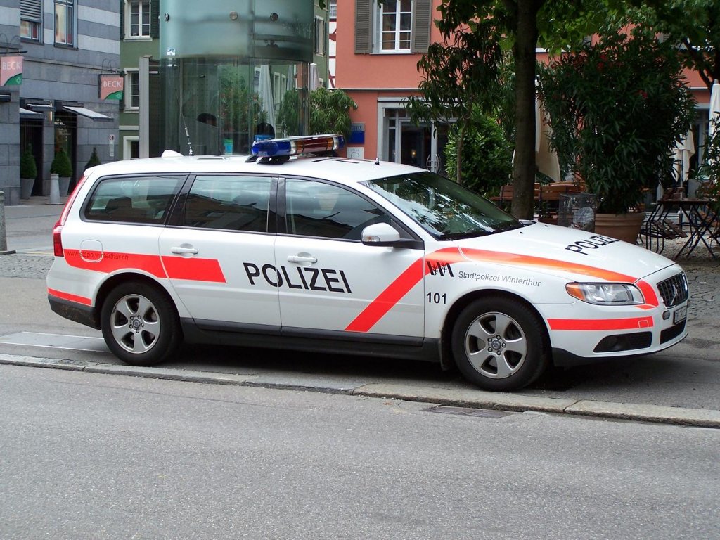 Volvo der Polizei in Winterthur.