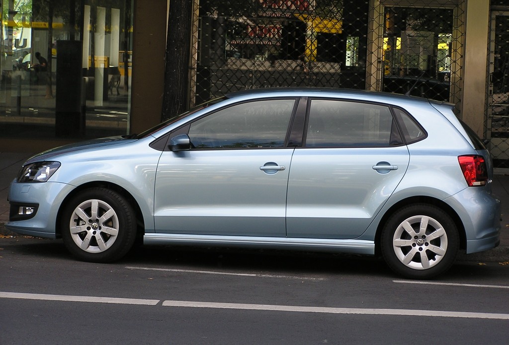 VW Polo. Fotografiert: Juli 2010.
