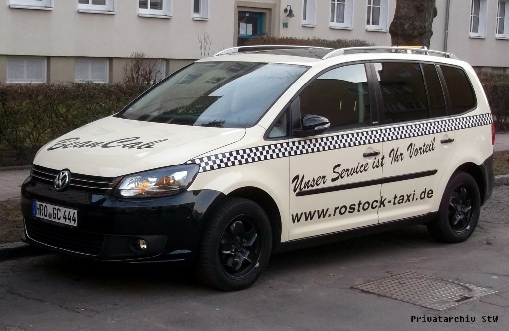 VW Sharan als Taxi, Rostock 7.3.2012