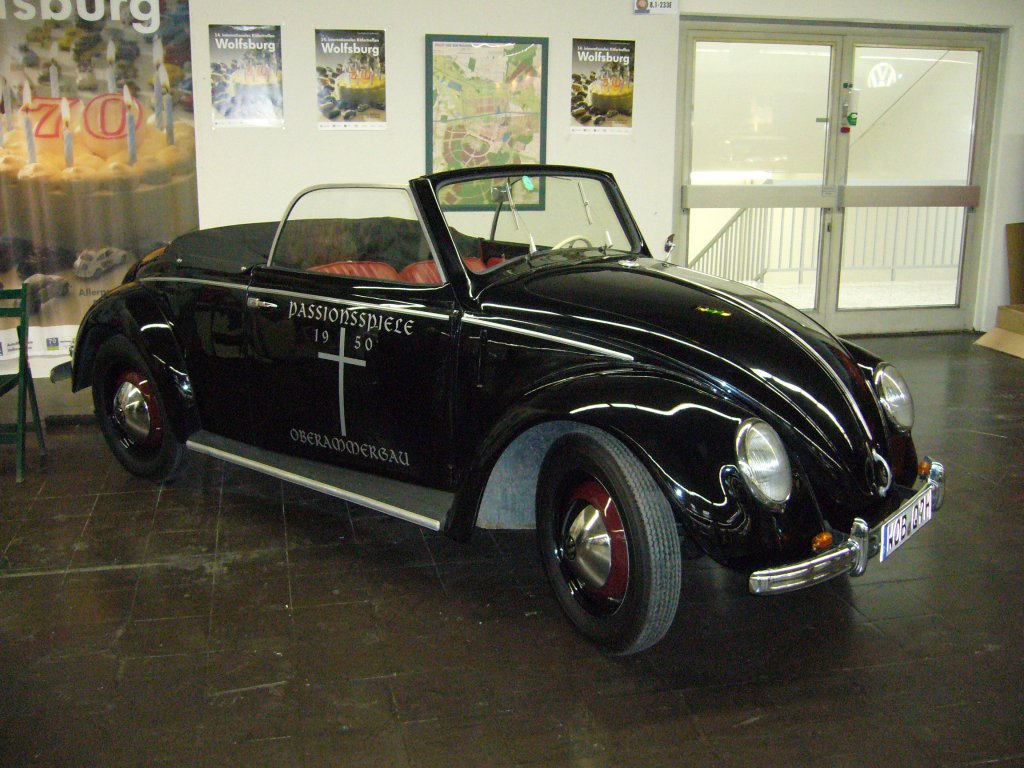 VW Typ 14 = Hebmüller Cabriolet Baujahr 1949-1952 auf der Techno-Classica März 2008
