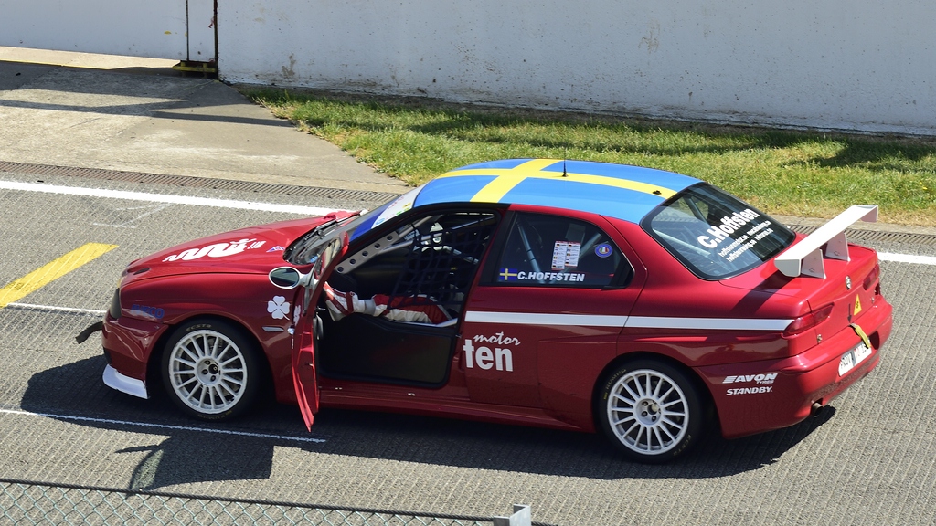 # 89,Claes Hoffsten im Alfa Romeo 156 1.8 Turbo, Scuderia Alfa Classico Aufstellung zu Re-Start, beim Youngtimer Festival in Spa Francorchamps am 15.07.2018