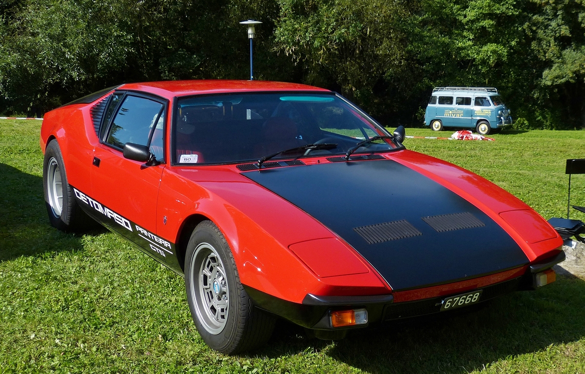 . Auch dieser DE TOMASO Pantera GTS war in Mondorf ausgestellt.  30.08.2014